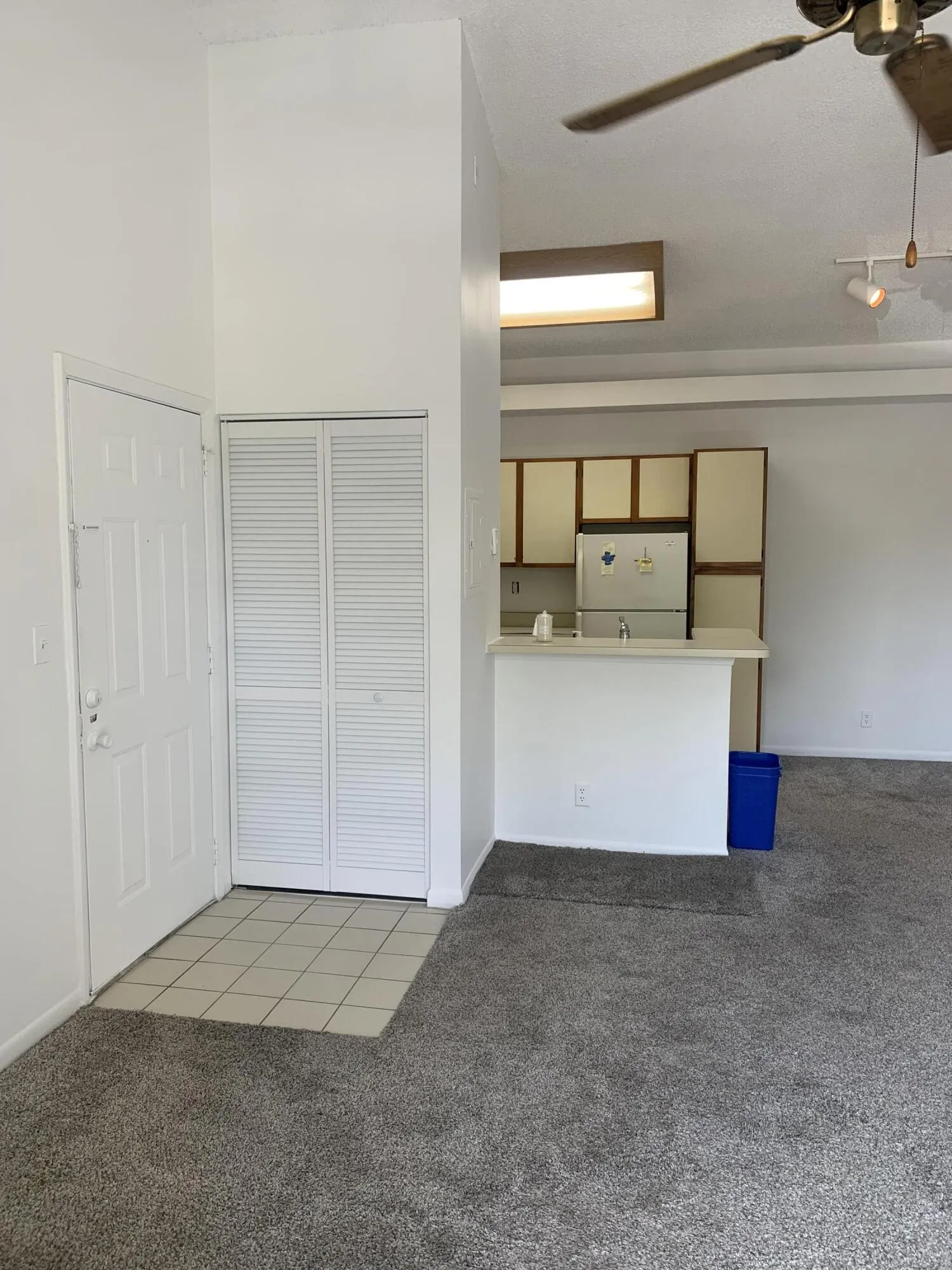 Front door, entry closet