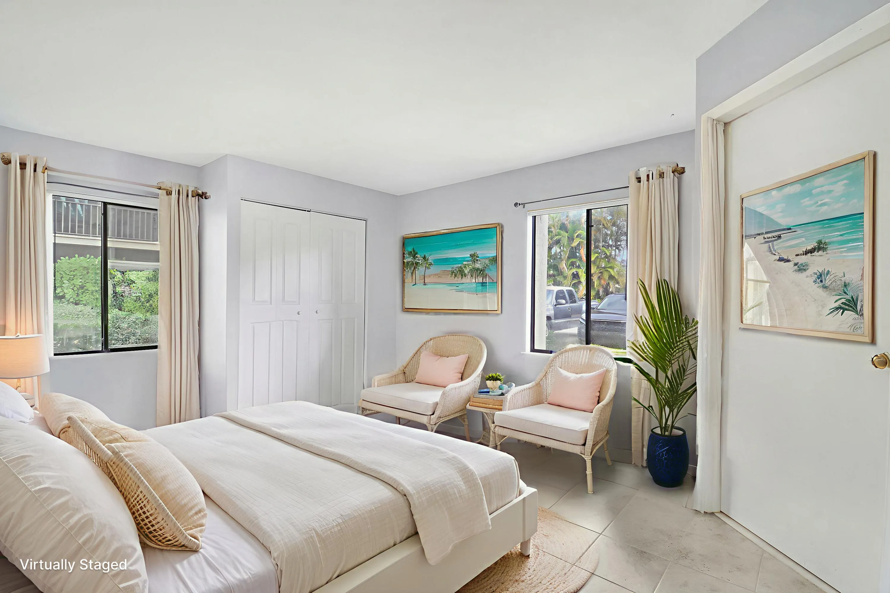 Primary Bedroom Staged