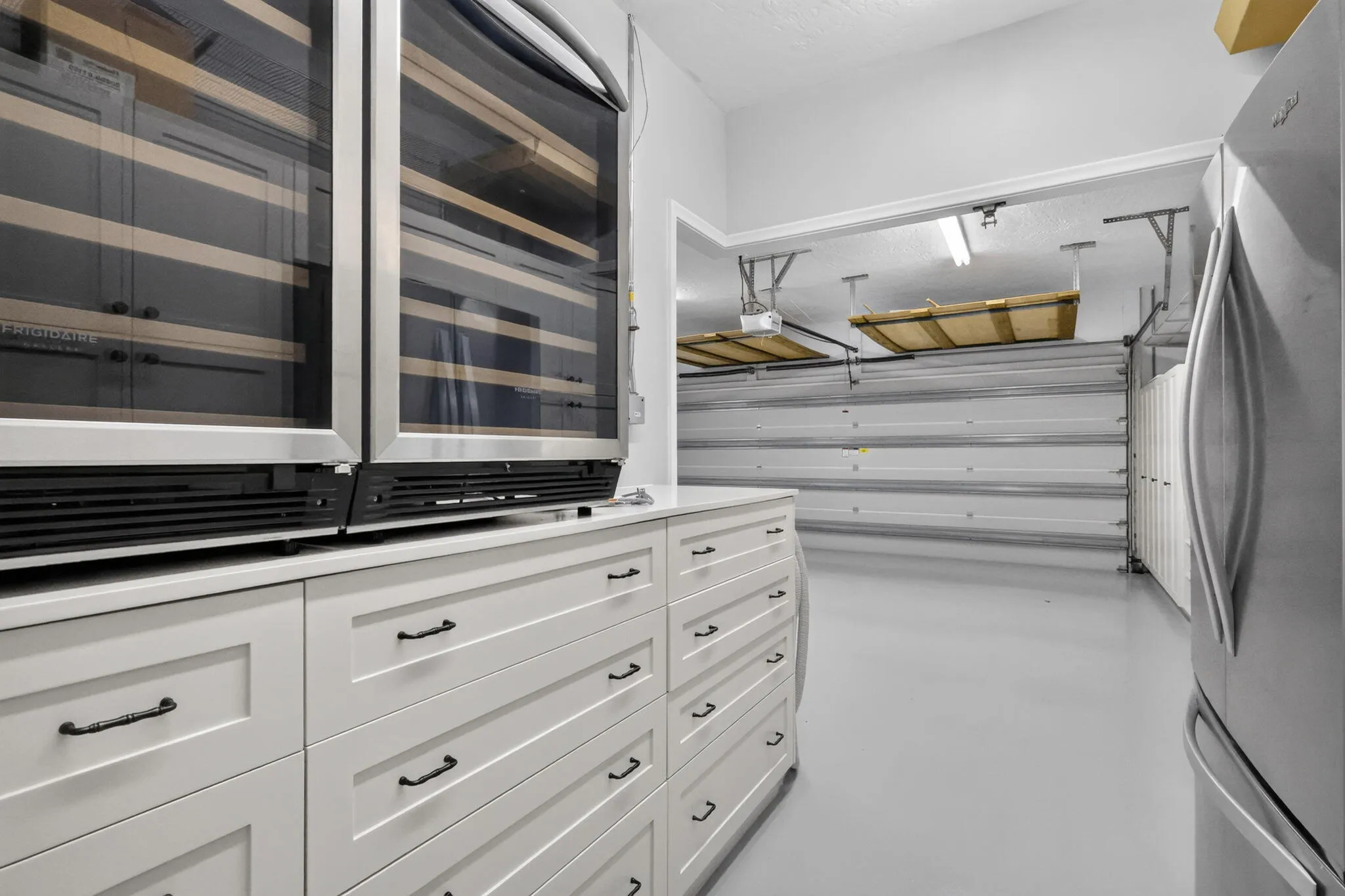 Custom Built cabinets in garage