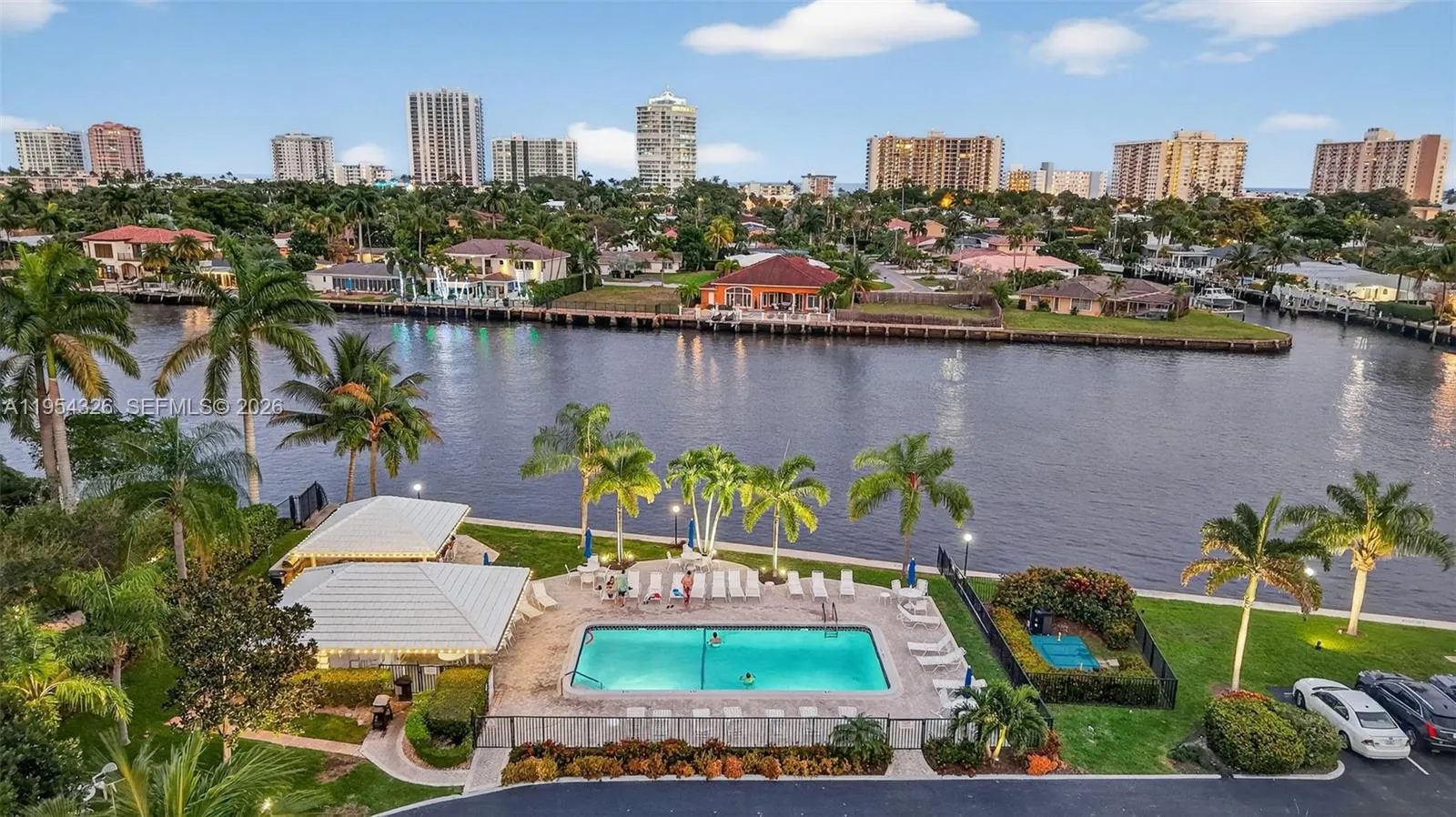 One of the pools & clubhouses are right on the intracoastal