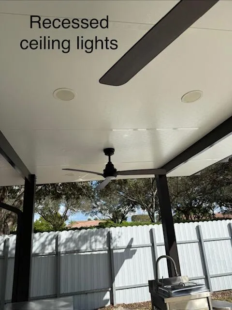 Recessed ceiling lights.