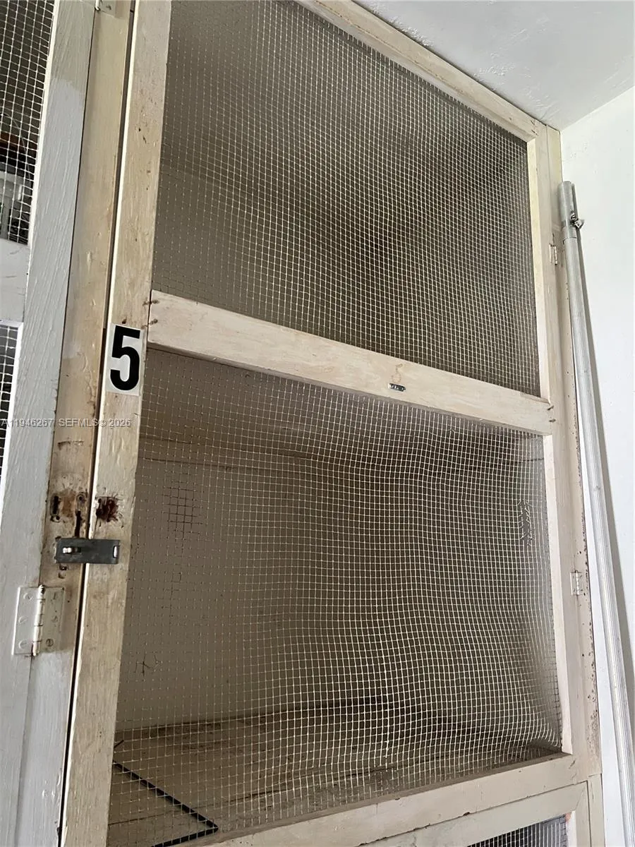 Storage locker in laundry room