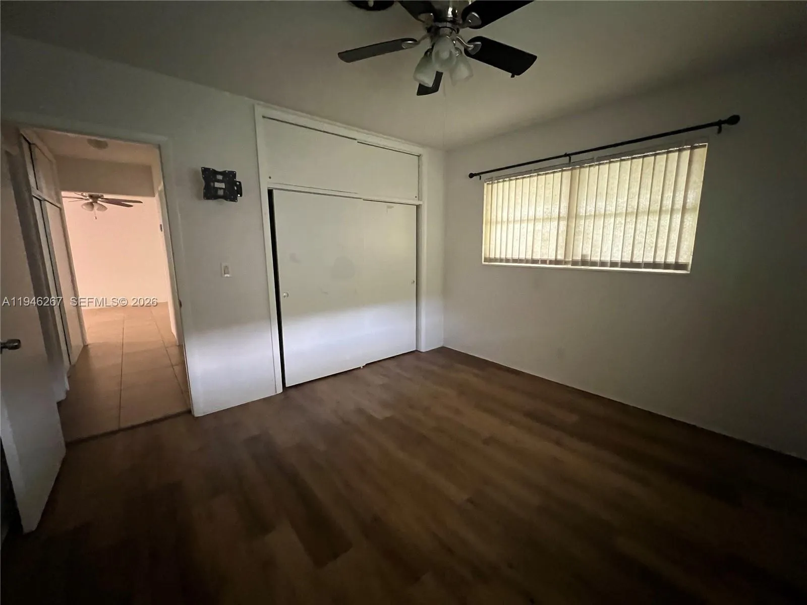 Bedroom 2 with 2 windows and lots of storage