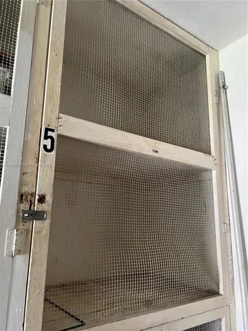 Storage locker in laundry room
