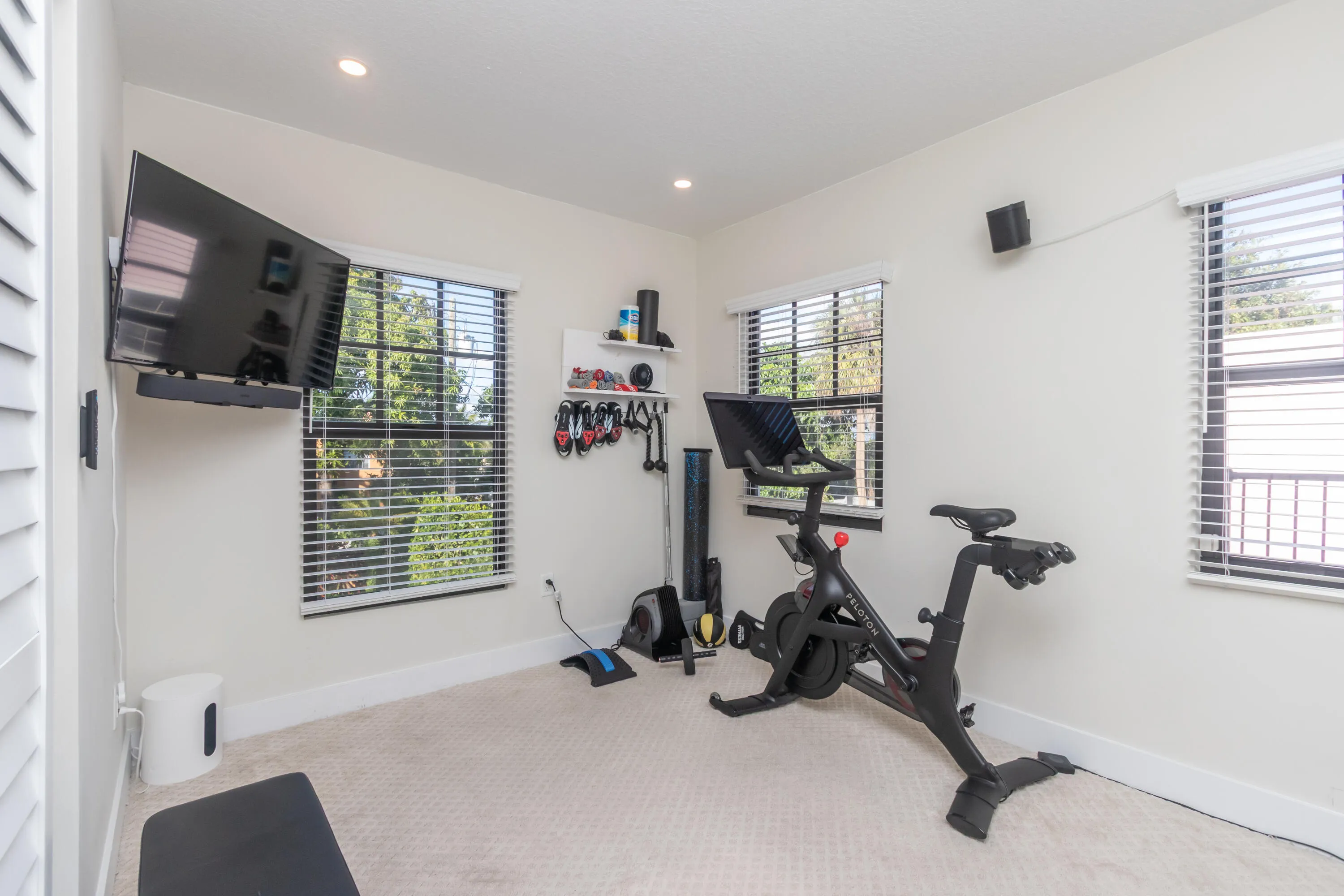 Bright & sunny guest bedroom overlooks the pool