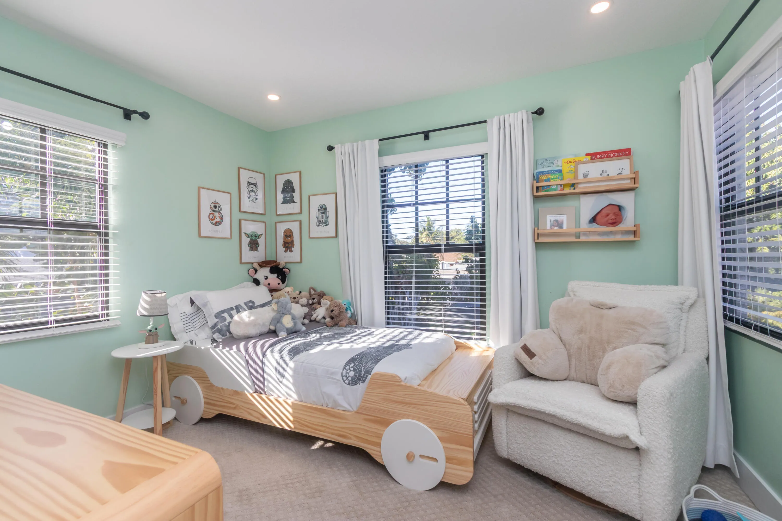 Lots of natural light in every room of the house