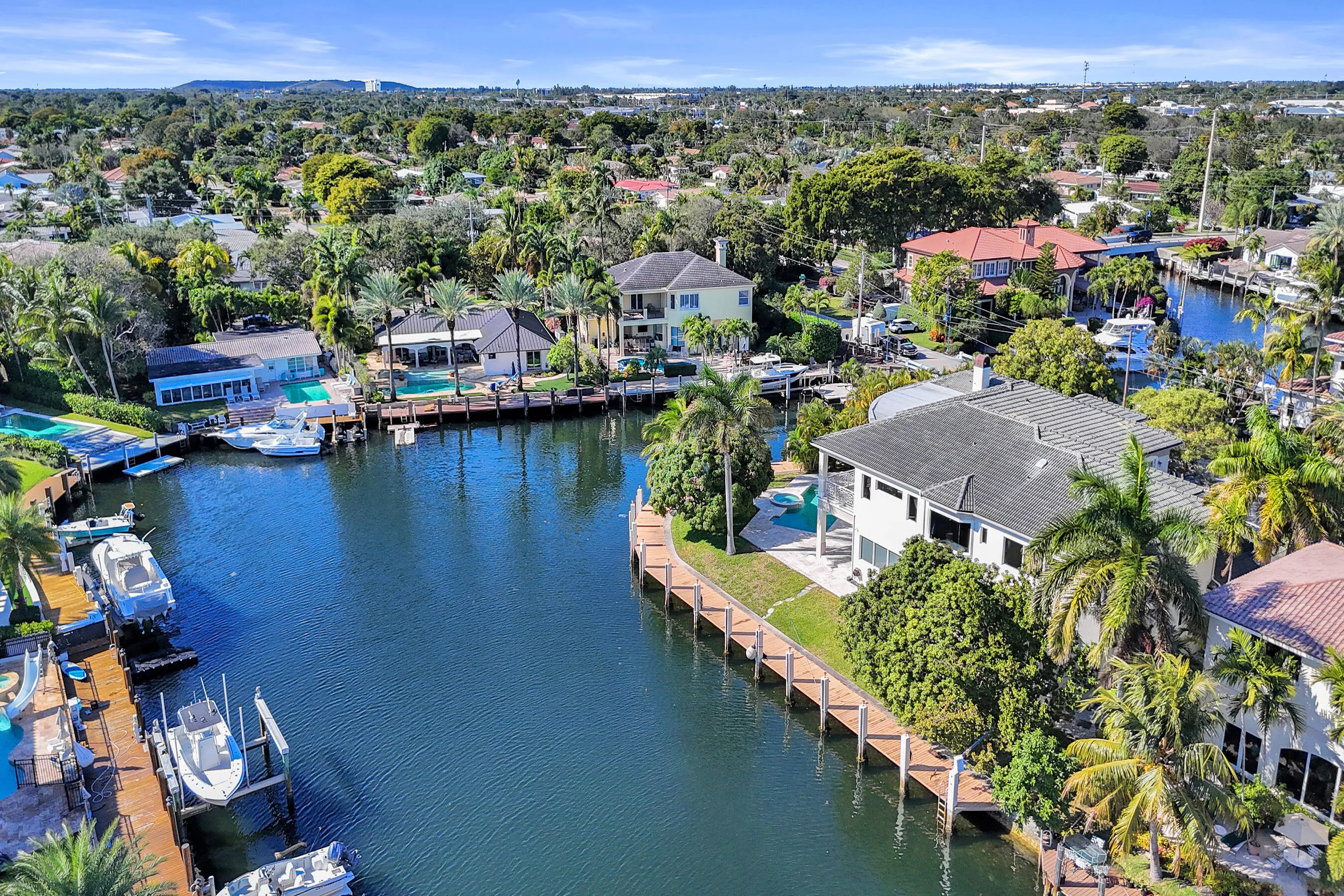 Aerial View Canal West Facing