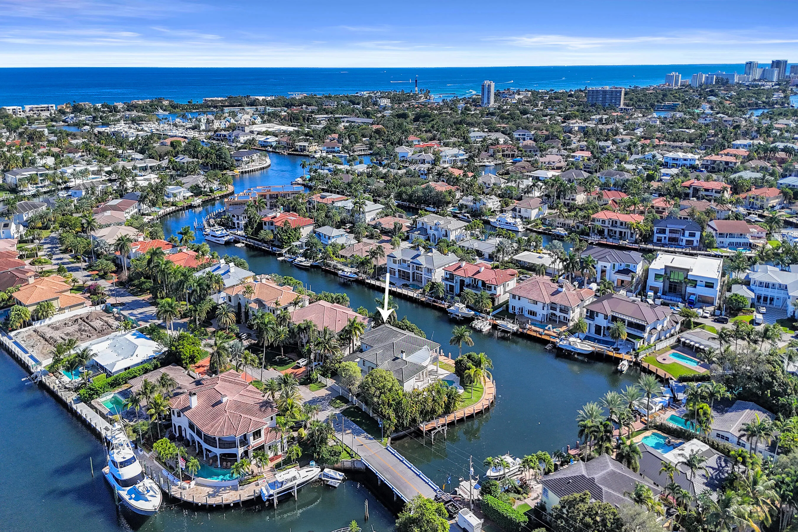 Aerial View Facing SE to Hillsboro Inlet