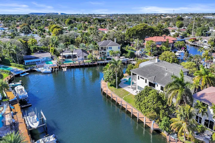 Aerial View Canal West Facing