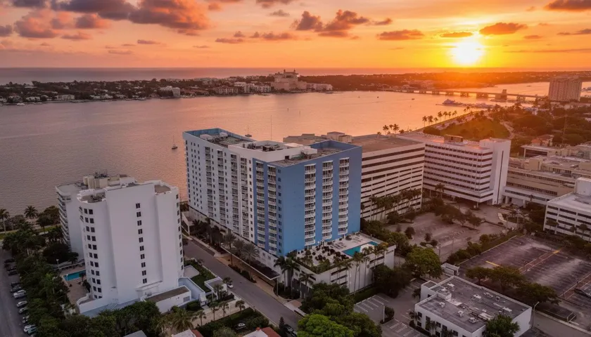 Aerial sunrise