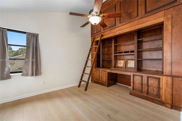 2nd floor loft with custom built-ins