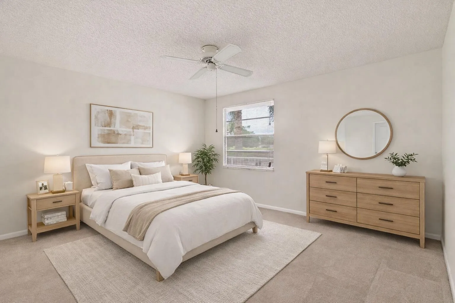 Minimalist neutral bedroom design