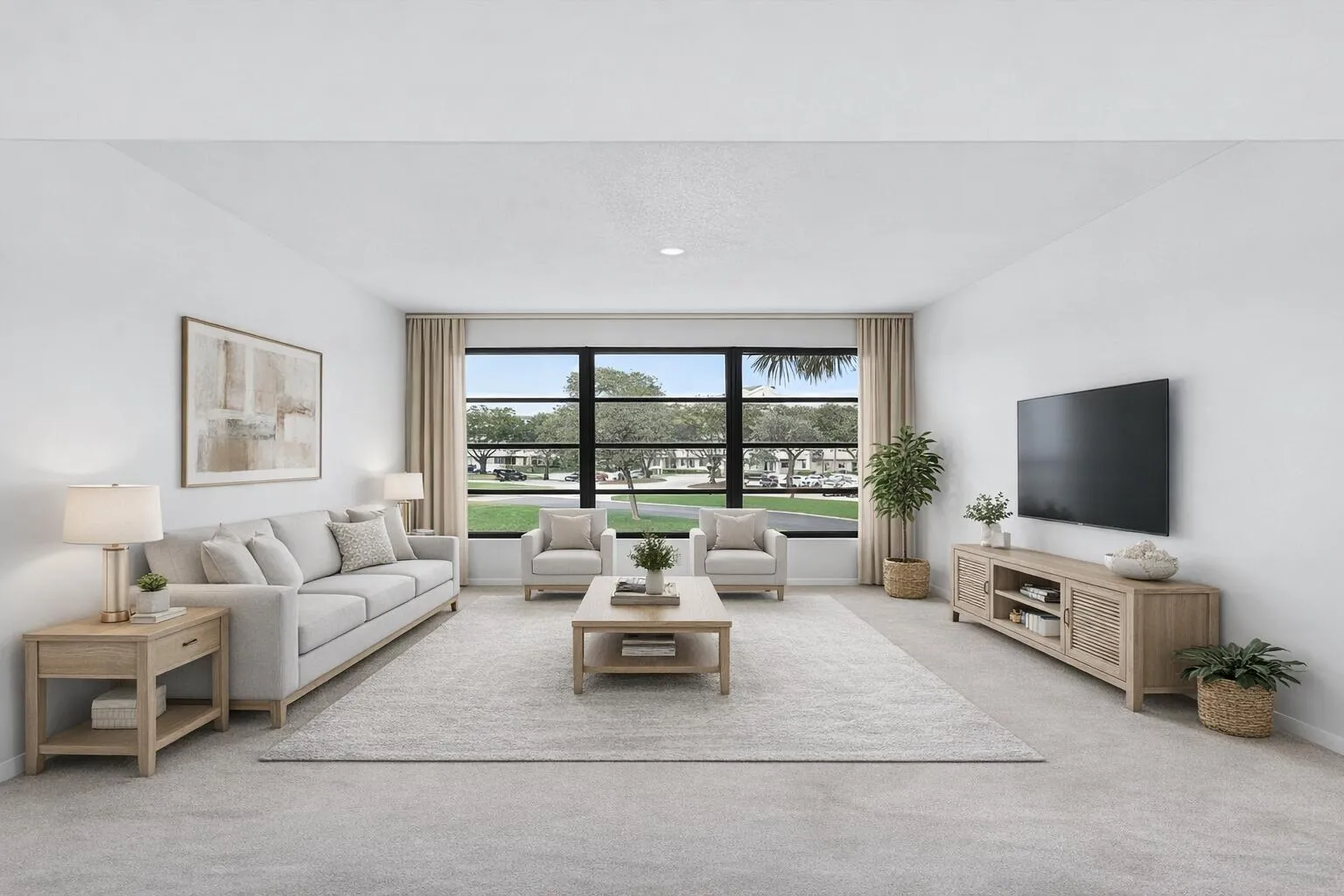 Modern living and dining spaces