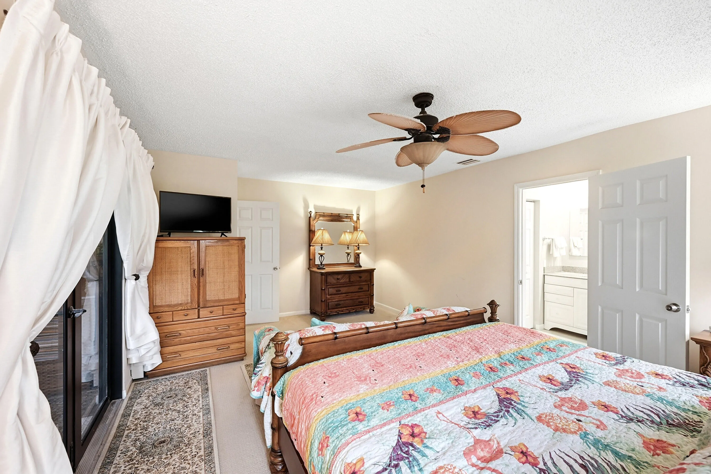 Bedroom has Door to Covered Patio