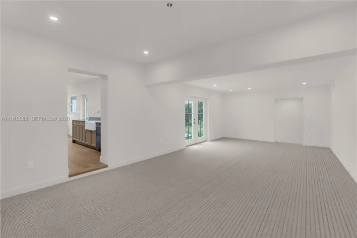 Family Room with French Doors