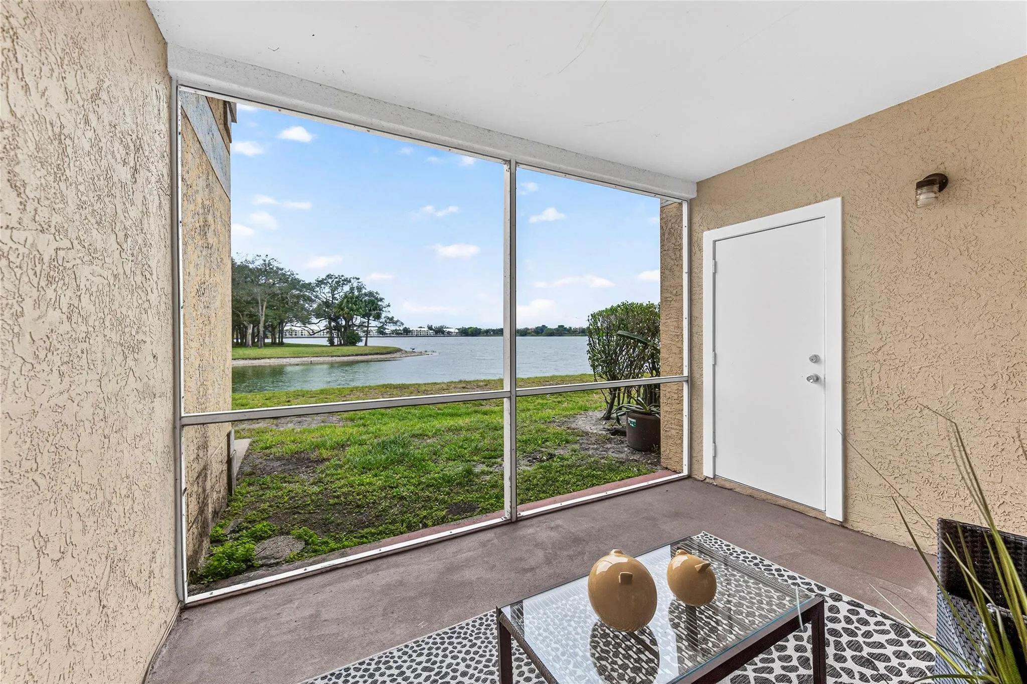 View of the lake from the Porch