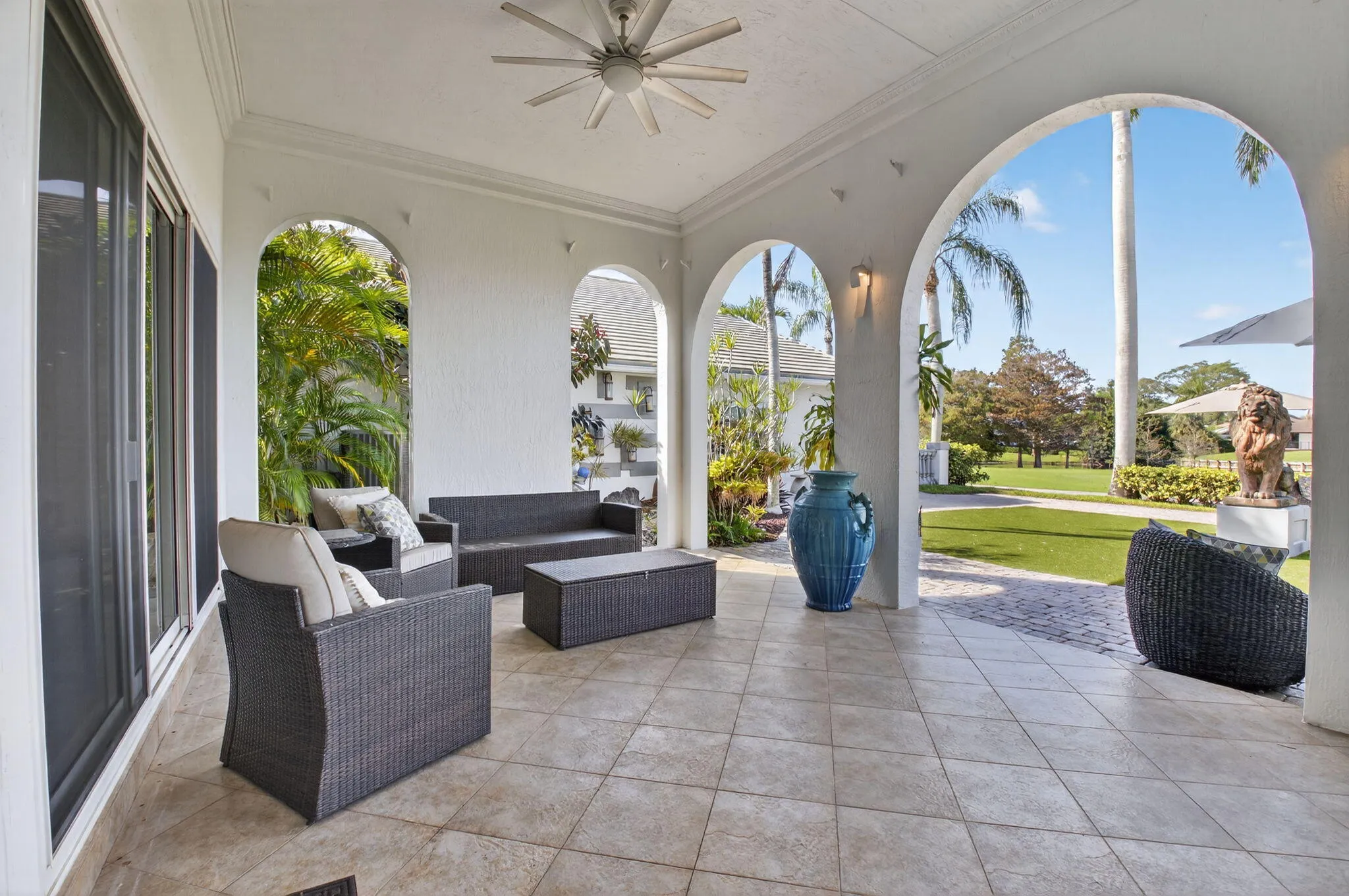 Patio with wide Golf Course views