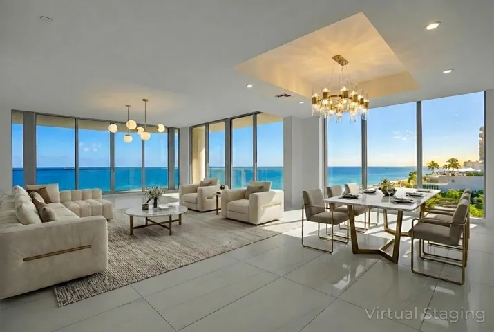 Living Room and Dining Area-VIRTUAL STAGING