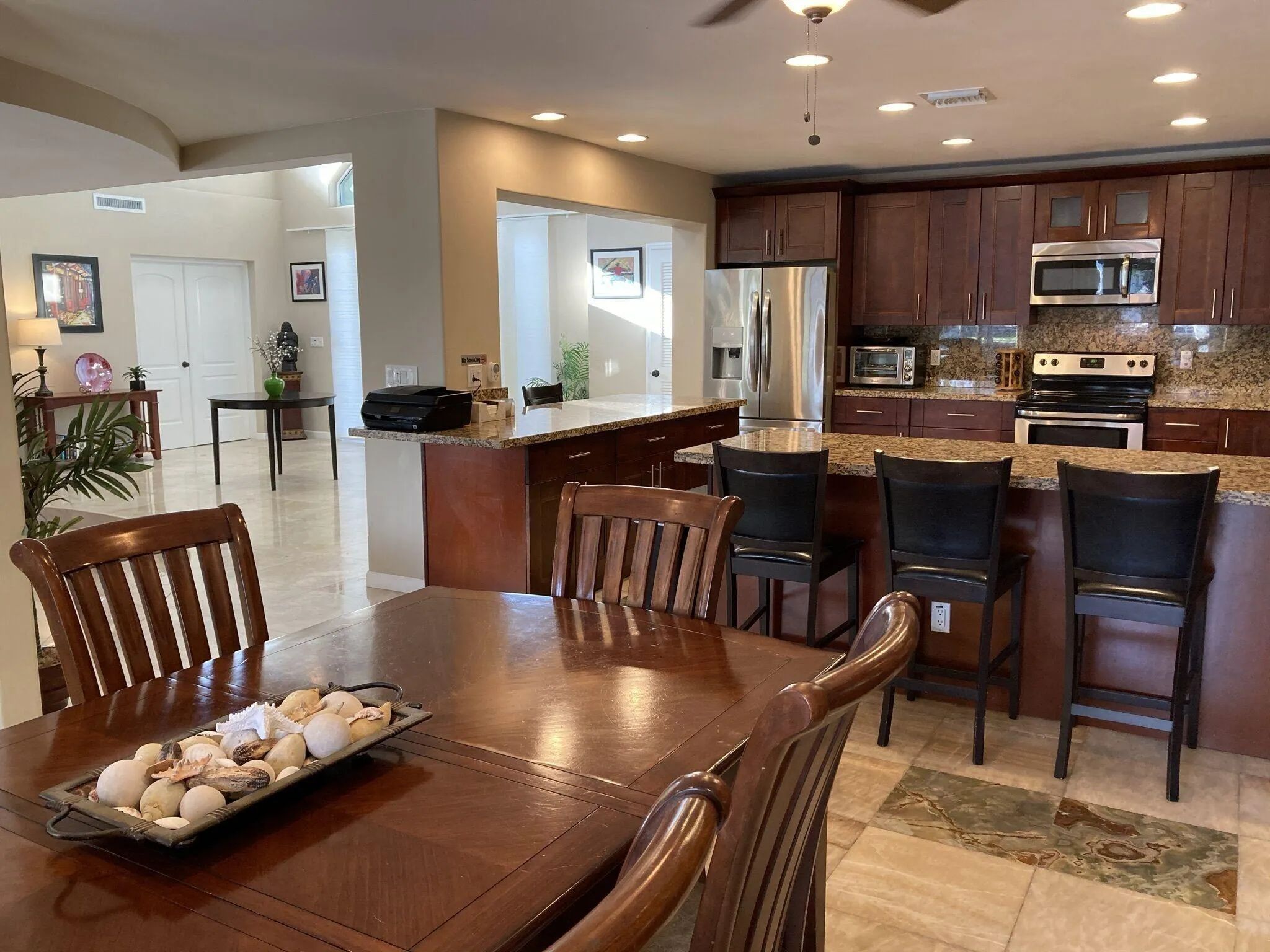 dining room and kitchen
