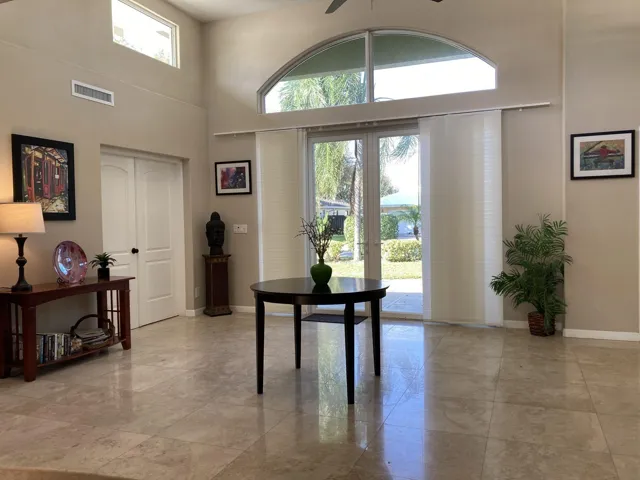 facing front door