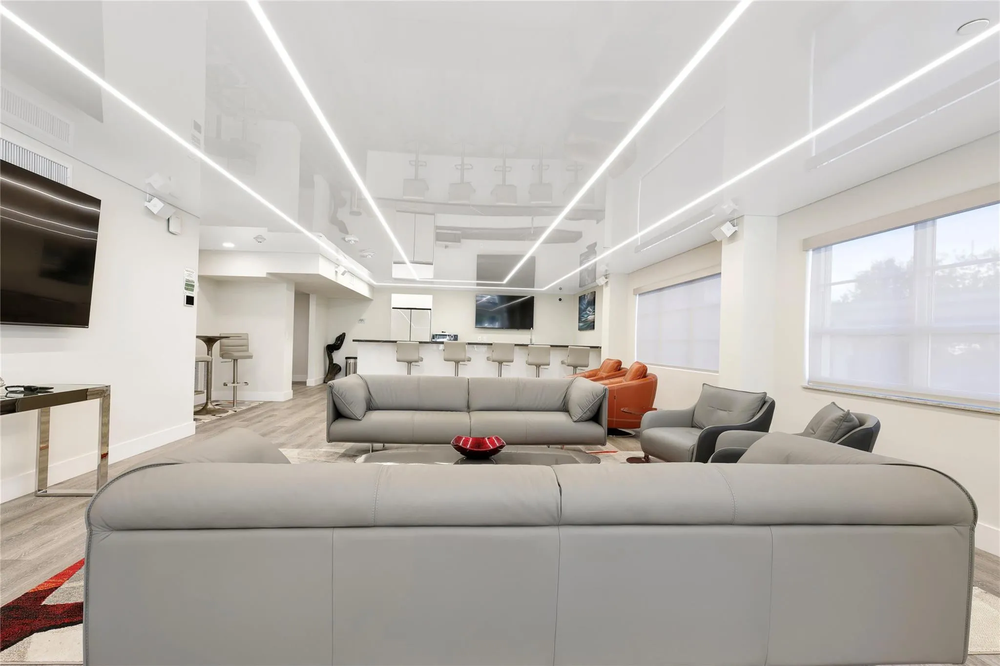 Recreation Room with kitchen and 2 TVs for game night
