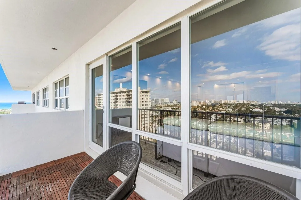 Ocean and downtown views, Impact glass and door