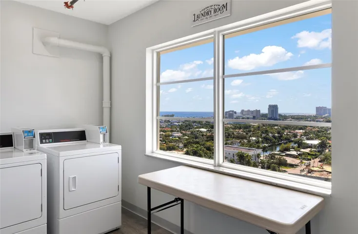 Laundry facility with ocean and intracoastal views