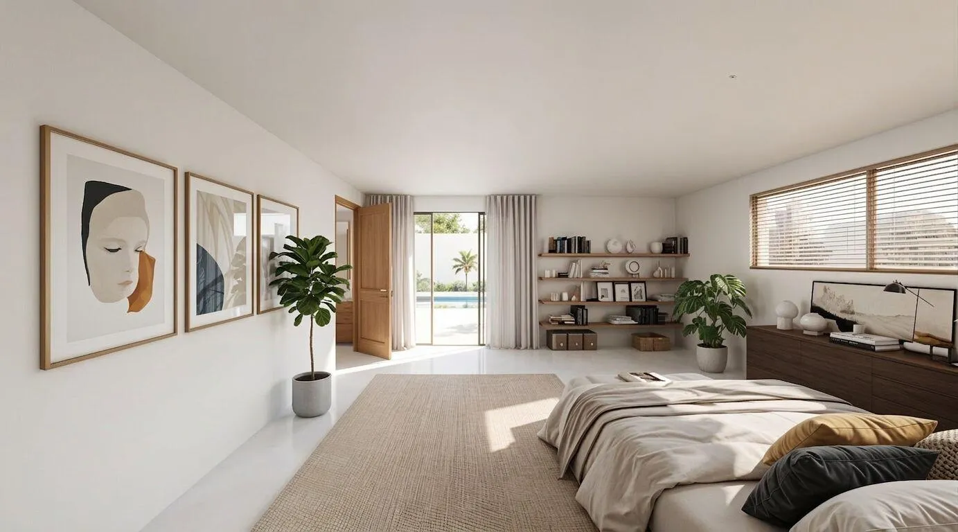 Renderings may include digital enhancements and/or virtual staging for illustrative purposes