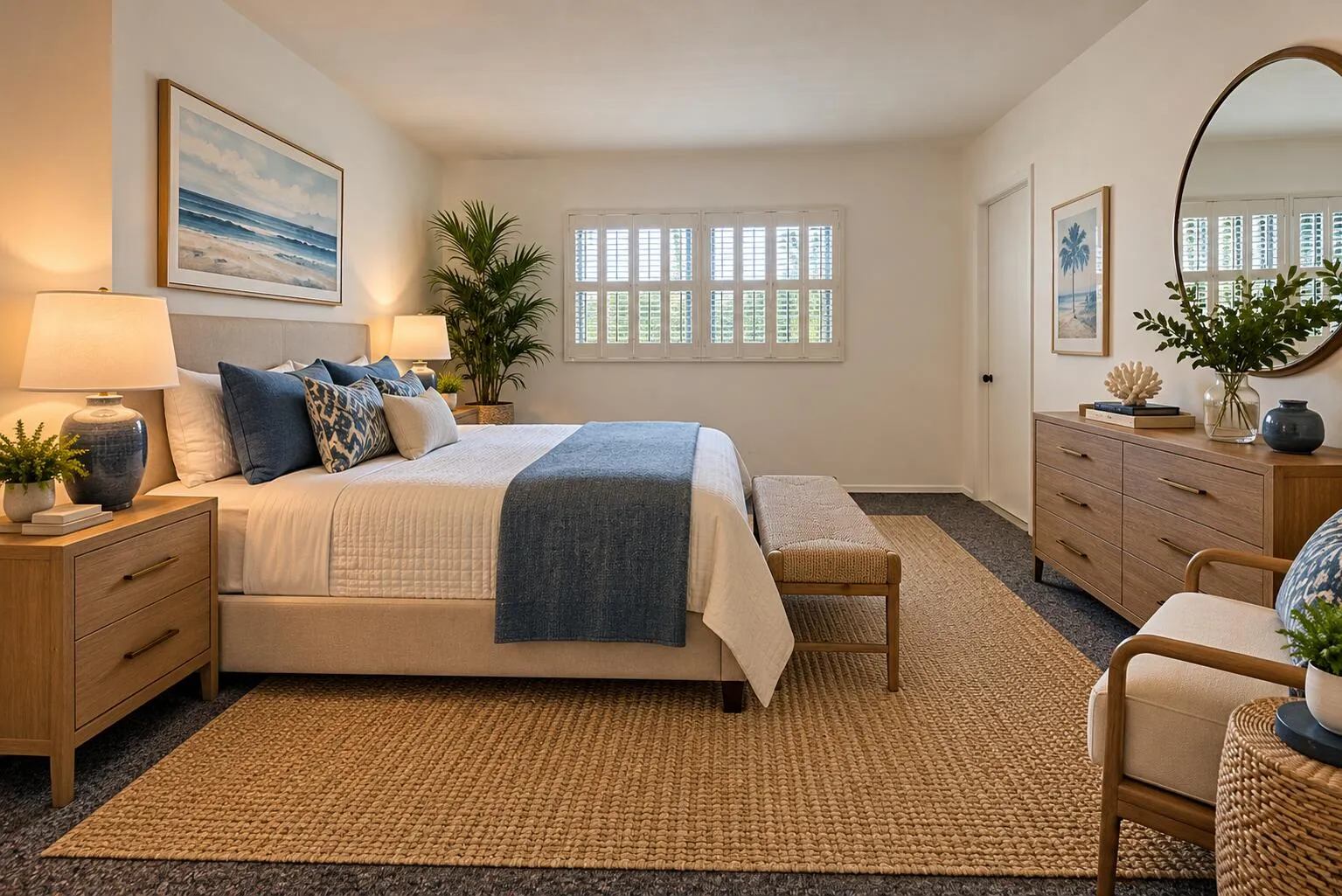 Virtually furnished second bedroom