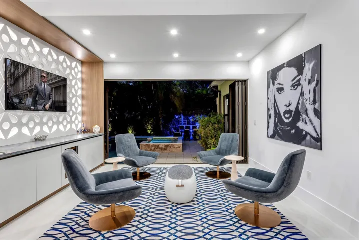 Ideal space for cocktails, conversation, and evening relaxation.