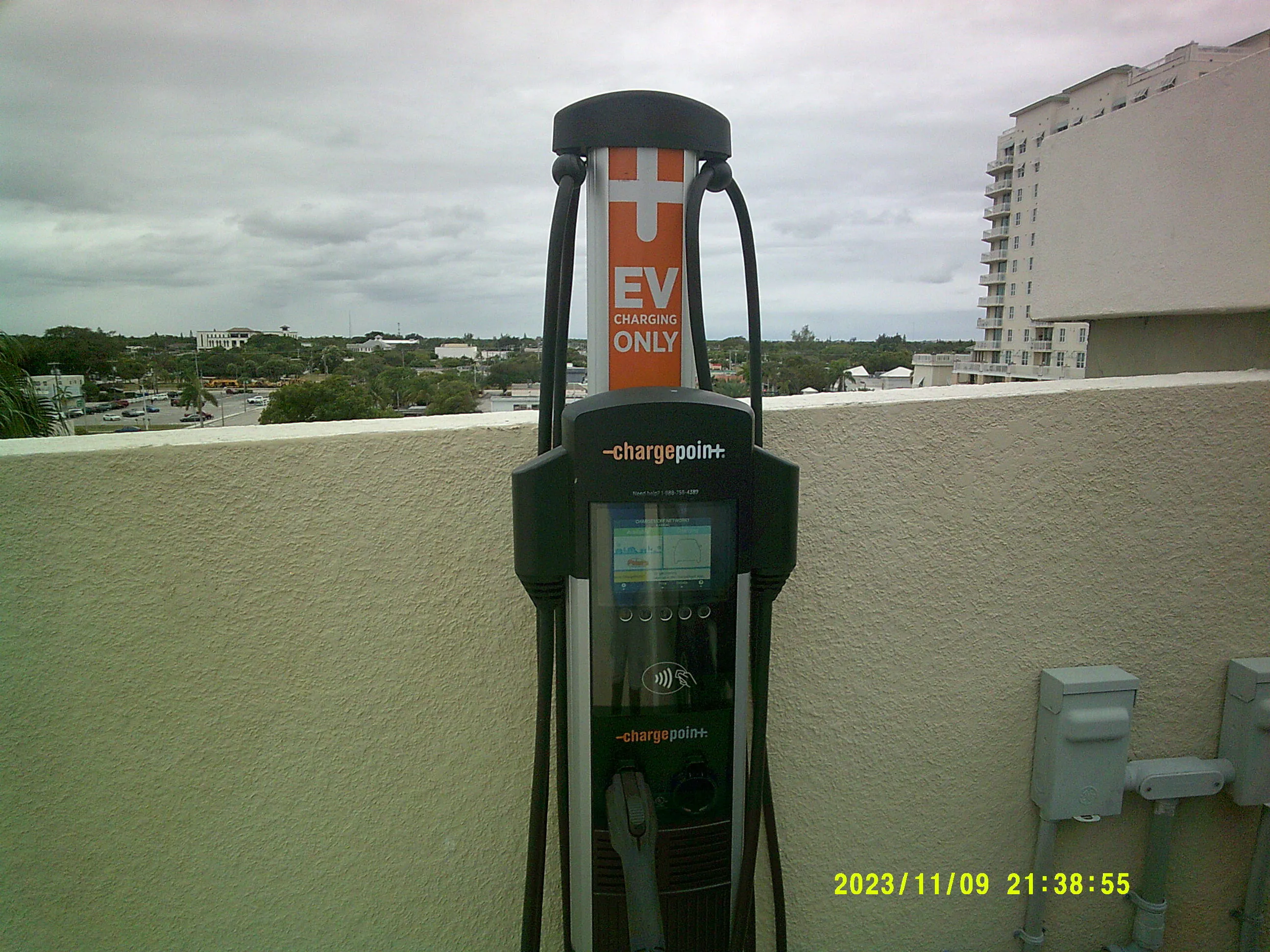 Charging station for vehicles and golf carts