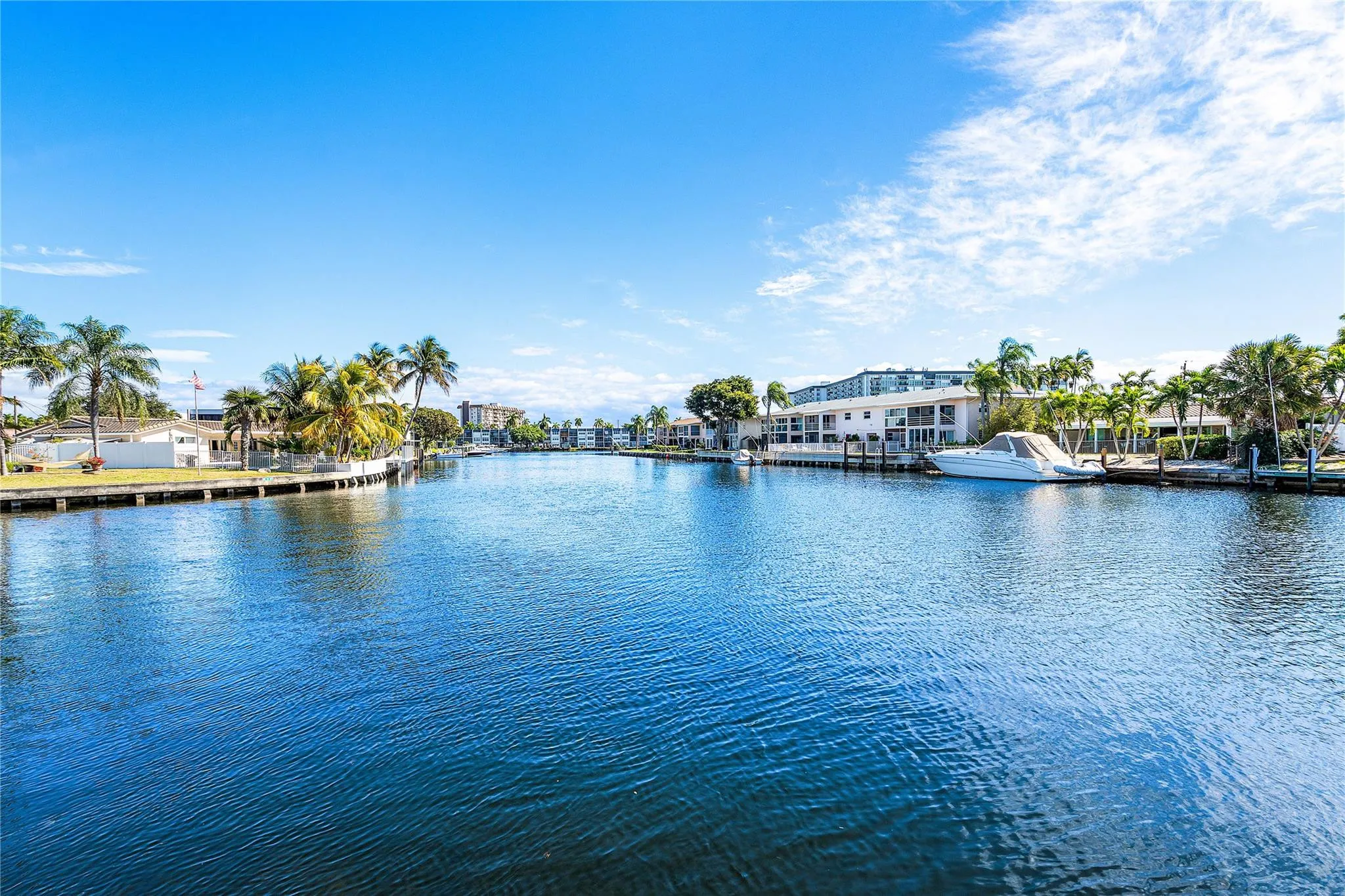 Showing the wide canal that leads to the intracoastal