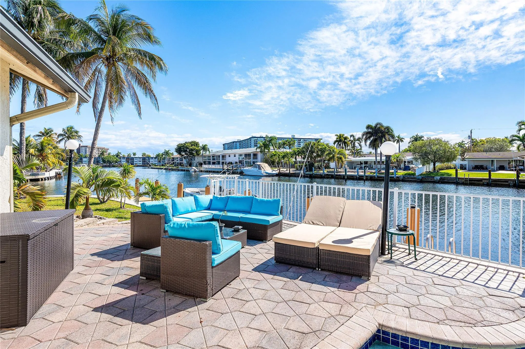 Lounging area on deck