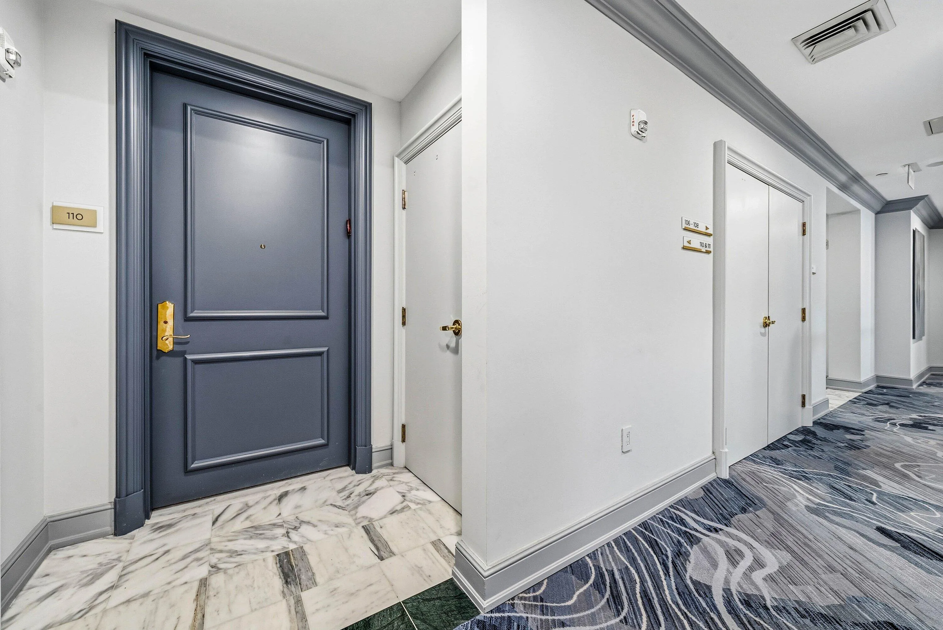 Newly renovated interior hallways