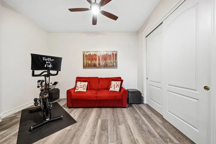 Den can be easily used as a 3rd bedroom