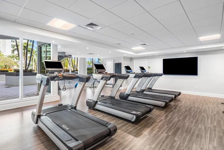 Fully equipped with cardio machines, free weights, and more