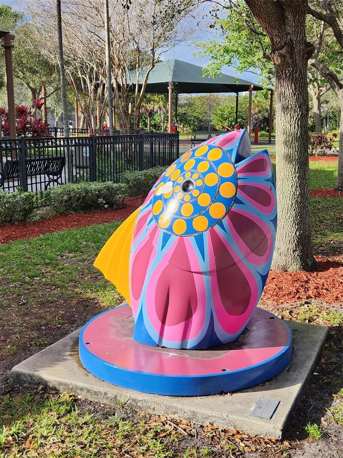 At the City Park across the street!