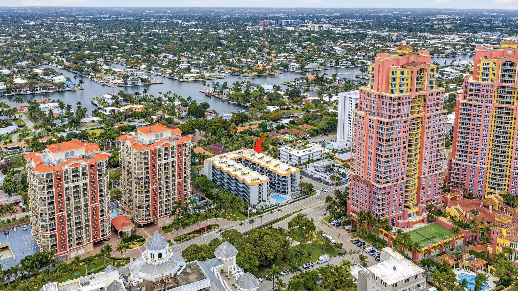 Across from The Palms