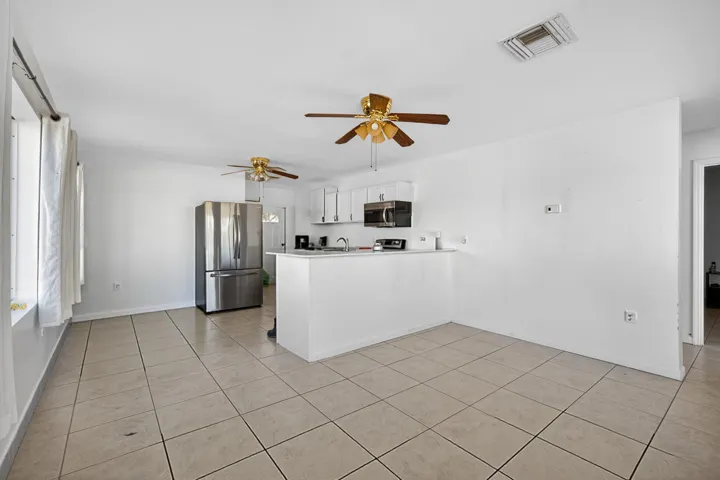 This is a private area with 2 bedrooms, bath and kitchen