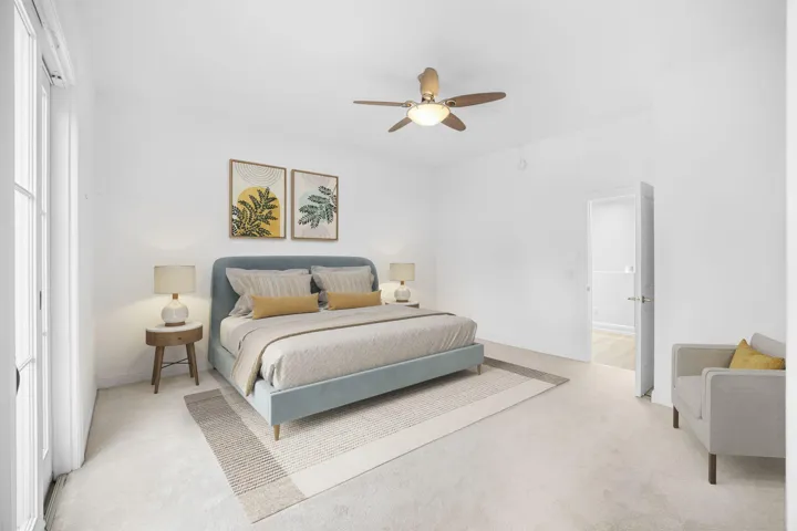 Virtually staged bedroom