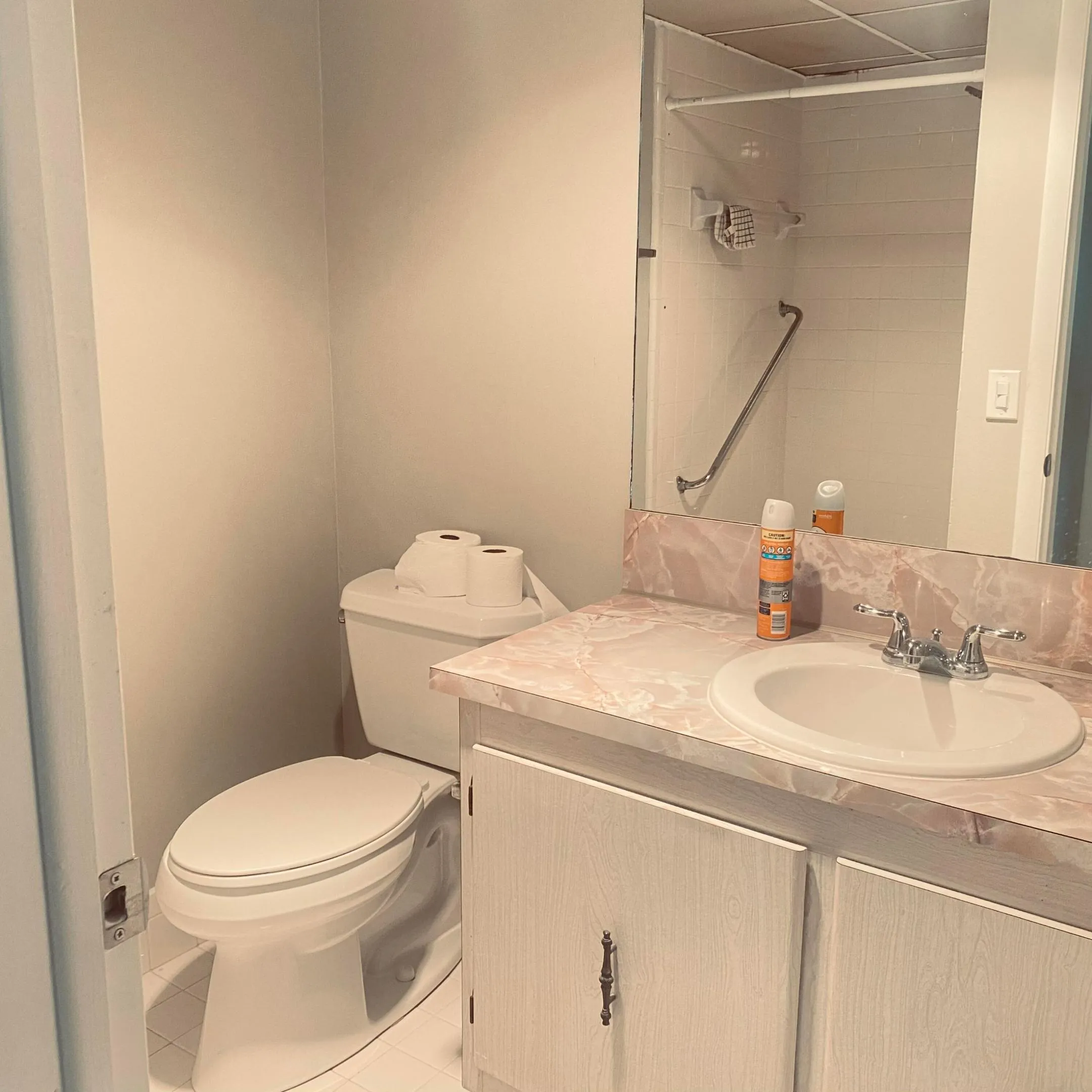 has walk-in shower