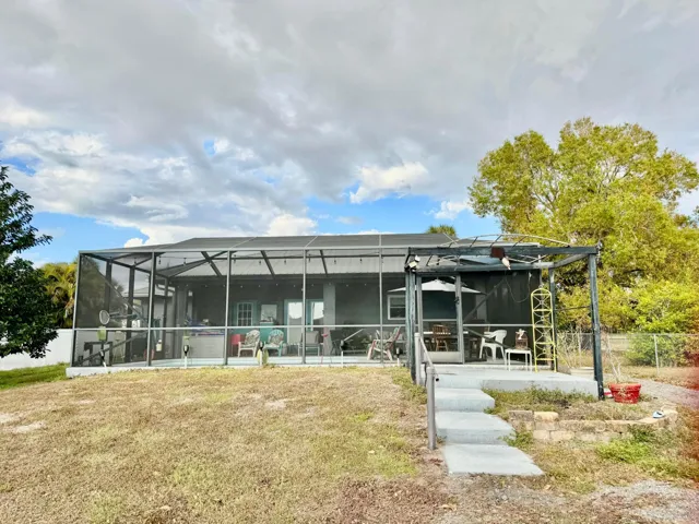 Rear view of home