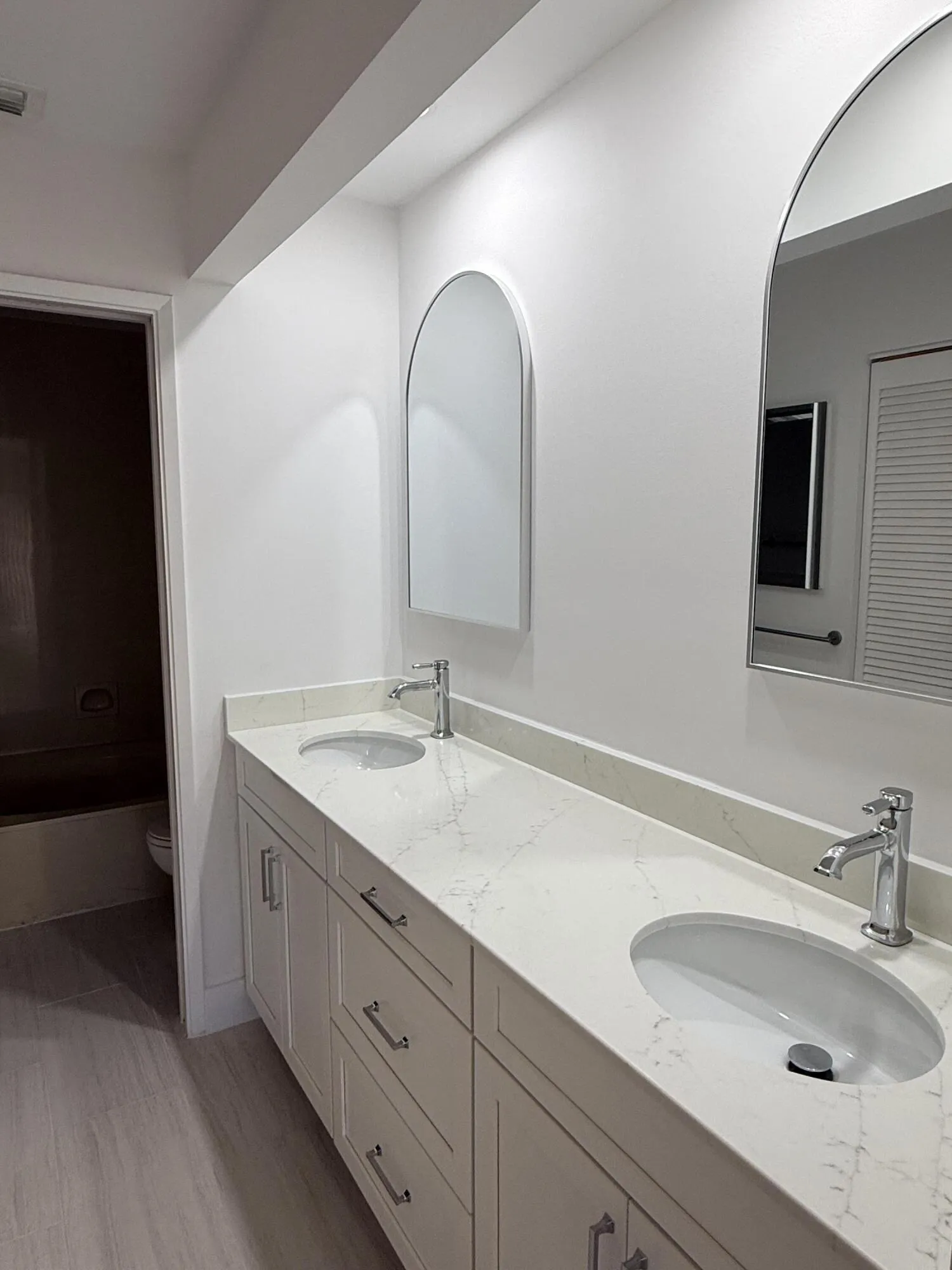 REMODELED PRIMARY DOUBLE VANITY