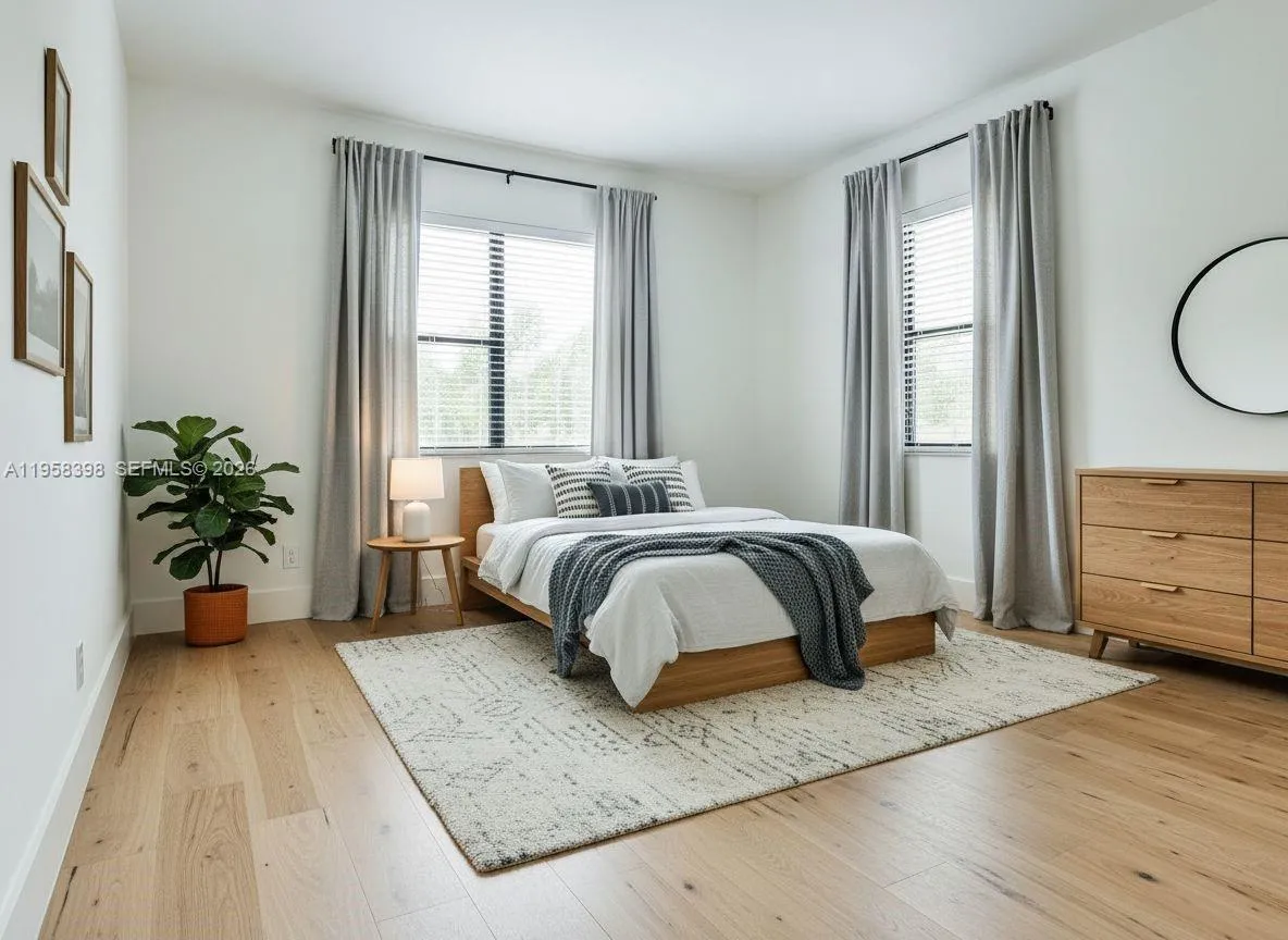 virtually staged front bedroom