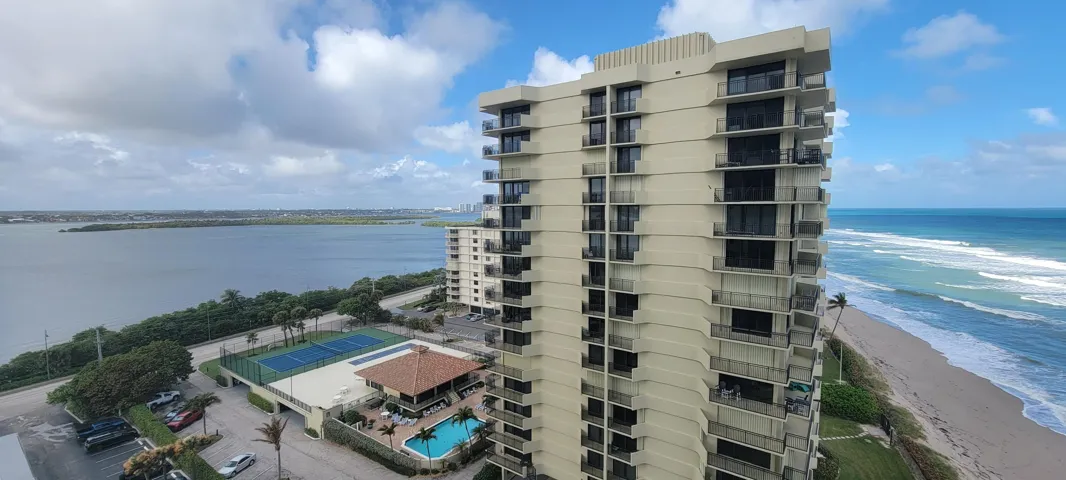 View of Building with Ocean
