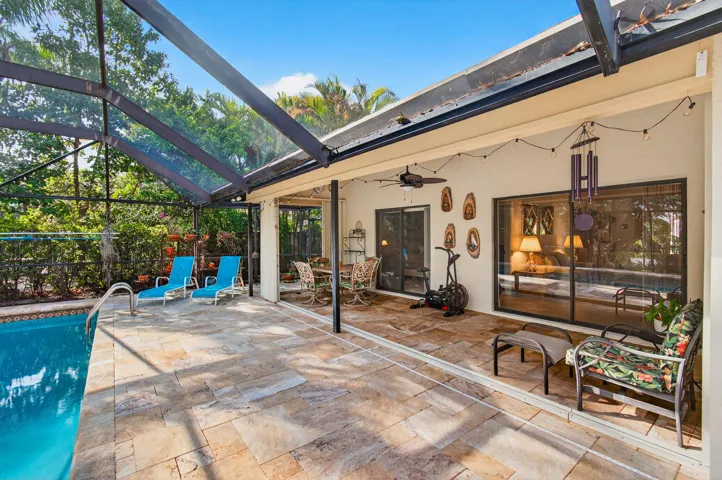 Accordion Shutters Around Patio