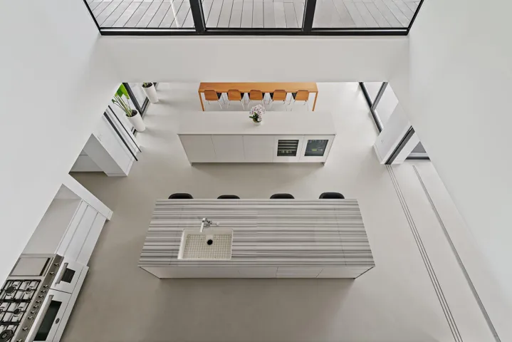Overhead view of Kitchen