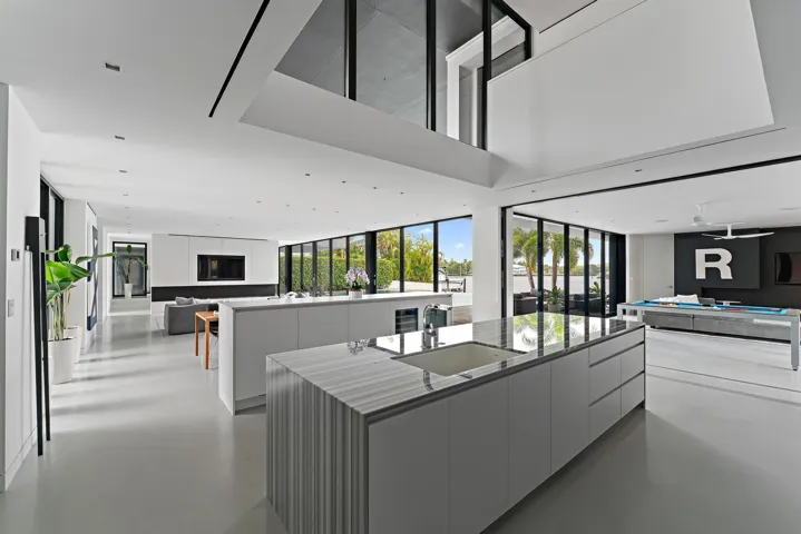 Kitchen with view of Living/Rec Rooms