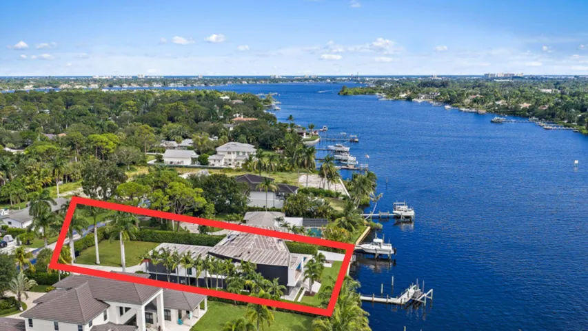 Aerial of property and water access