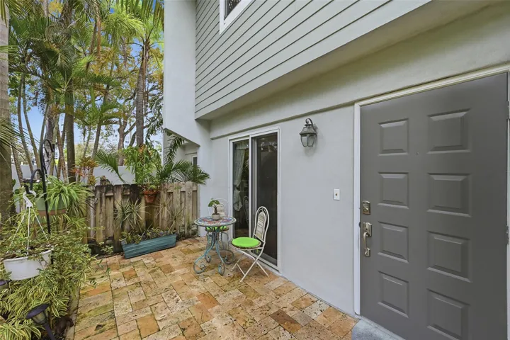 The inviting courtyard reflects the charm, character, and pride of ownership found throughout the community.